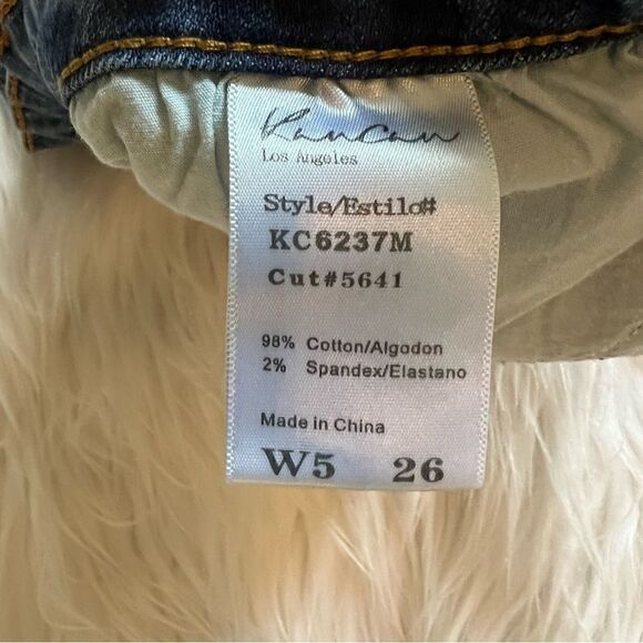 KanCan Jeans Leopard Patch Mid Rise Skinny Medium Blue Denim Size 5/26 - Picture 5 of 9